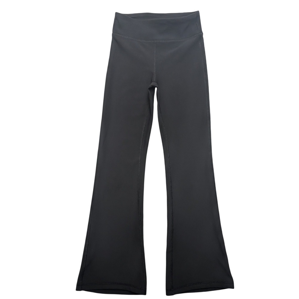 Yogalicious Girls Rib Everyday Flare Pants Girls Size M 10 Black Ribbed Leggings